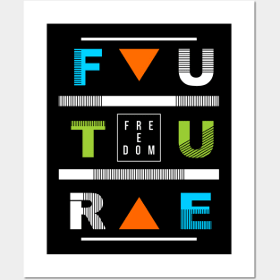future free typography Posters and Art